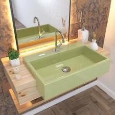 Imagem de Kit Cuba XRT55 Válvula Click 1 1/2 Polegadas Sifão Flexível PVC Compace Verde Acqua