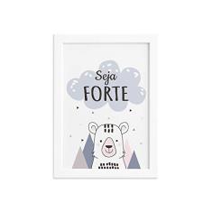 Imagem de Quadro Decoração Escandinava Ursinho Moldura  22x32cm