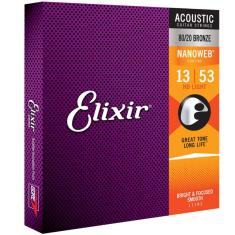 Imagem de Kit cordas 013 80/20 bronze p/violao aço 013-053 elixir 4 pctes