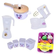 Imagem de Mini Cozinha Infantil Menina Princesa Kit Panela 20Peças - Altimar