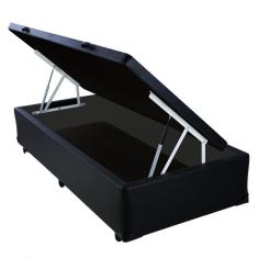 Imagem de Cama Box Baú Solteiro NK Camas Sintético Preto 41x88x188
