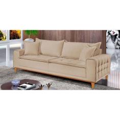 Imagem de Sofá Fixo Orfeu 2 Lugares Luxo 160cm Castellar Móbile Bege