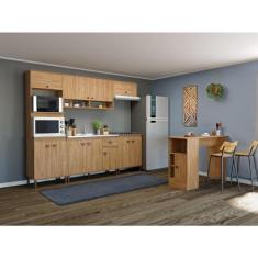 Imagem de Cozinha Completa 11 Portas 1 Gaveta com Bancada Mb 9004 Torino Mel