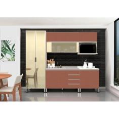 Imagem de Armário De Cozinha Compacta 6 Peças Sem Tampo De 120cm Crema - OUTRAS 