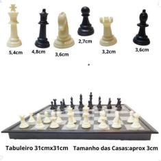 Imagem de Tabuleiro De Xadrez Magnético Imã Dobrável Portátil Grande Jogo Educat
