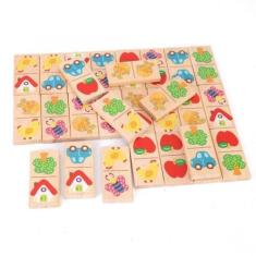 Imagem de Jogo De Tabuleiro Domino Wokex Garden Domino 28 Peças Para Crianças