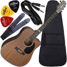 Imagem de Kit Violão Eletroacústico Folk Walnut Satin Gf1d Ws Giannini