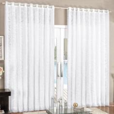 Imagem de Cortina 2 Mt Sala Quarto Renda com Voal para Trilho Suisso Baratissima 