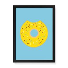 Imagem de Arte Maníacos Quadro Decorativo Donut  - 23x16,25cm (Moldura caixa em laca )