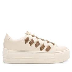 Imagem de Tenis Maithe Flatform Strass Off White-Feminino