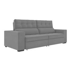 Imagem de Sofá Retrátil E Reclinável Bipartido 4 Lugares 300cm Israel Veludo Cin