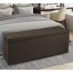 Imagem de Recamier Baú 1,95M Mari Suede Marrom Sky Mobile