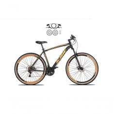 Imagem de Bicicleta Aro 29 Ksw Xlt 24v Freios Disco Hidráulicos Garfo Suspensão Pneu Faixa - Preto/laranja Tam.21