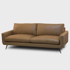 Imagem de Sofá 3 Lugares Para Sala Living 252cm Merli L08 Couro Camel - Mpozenato