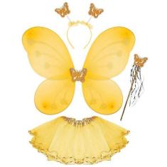 Imagem de Fantasia Infantil Meninas Borboleta Asinha Sainha Arquinho Fada Infant