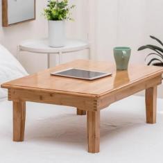 Imagem de Mesa de bambu dobrável, mesa quadrada de bambu estilo japonês, mesa de computador, mesa de chá, mesa de café, mesa de jantar baixa, mesa de meditação de fazenda Kotatsu