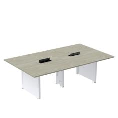 Imagem de Mesa de Reunião 3200x1400 Mrcpb3214pp Nogueira Casablanca/Branco