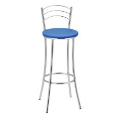 Imagem de Banqueta Alta Cromada Bc26/a A101 Treparoni Azul