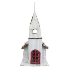 Imagem de Enfeite De Natal Casinha Natalina Branca De Natal 17Cm - Zona Livre