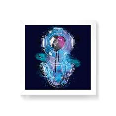 Imagem de Arte Maníacos Quadro Decorativo Mergulhador Color - 30x30cm (Moldura em laca )
