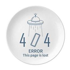 Imagem de Programmer 404 Prato de Erro Não Encontrado Decorativo de Porcelana Salver Prato de Jantar