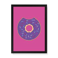 Imagem de Arte Maníacos Quadro Decorativo Donut Roxo - 23x16,25cm (Moldura caixa em laca )