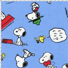 Imagem de Tecido Estampado para Patchwork - Coleção Snoopy Expressões (0,50x1,40)