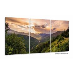 Imagem de Quadro Decorativo Montanha Raios Solares 120x60 Sala Quarto