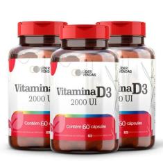 Imagem de Vitamina D3 2000 Ui C/ 60 Cápsulas Kit 3 Potes - Lider Vendas