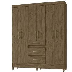 Imagem de Guarda Roupa Casal 6 Portas 8683 Castanho Wood Moval