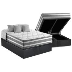 Imagem de Cama Box Baú Queen: Colchão Molas Ensacadas Anjos Masterpocket Duo Son