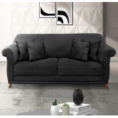 Imagem de Sofá 2 Lugares Lorena Veludo 1,60M pés em Madeira Maciça