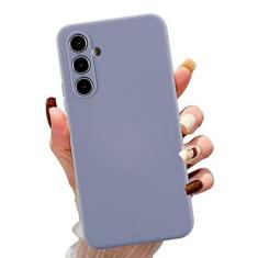 Imagem de UEEBAI Capa para Samsung Galaxy A54 5G, capa fina de silicone líquido à prova de choque, proteção de corpo inteiro, capa de telefone com microfibra antiarranhões, ultrafina, capa de borracha macia e