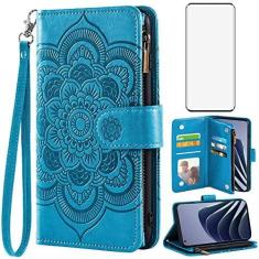 Imagem de Asuwish Capa de telefone para OnePlus 10 Pro One Plus 10Pro 5G com protetor de tela de vidro temperado e porta-cartão de crédito flip flor com suporte para celular 1 Plus 1 + Plus10 1+ Pro Ten