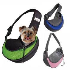 Imagem de Bolsa Canguru Transporte Cachorro Gato Cão Pet Carregador Ombro Costas