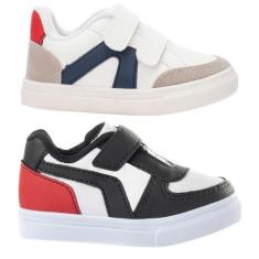 Imagem de Combo Infantil 2 Pares Tênis Casual Menino Funfy Recortes, Vermelho, 2