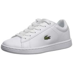 Imagem de Lacoste Tênis infantil unissex Carnaby, Branco/Branco, 13 Little Kid