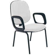 Imagem de Cadeira Com Braços Diretor Para Escritório Linha Uno Branco