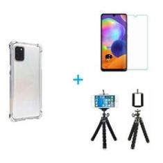 Imagem de Kit Tripé para Samsung Galaxy M31 + Capa + Película Vidro 3D