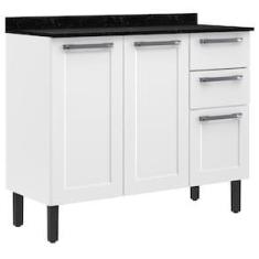 Imagem de Balcão Triplo Itatiaia Florença com 3 Portas, 2 Gavetas e 2 Prateleiras - 105cm de largura