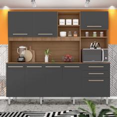 Imagem de Armário De Cozinha Compacta Montana Grafite Saquarema Madine