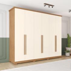 Imagem de Guarda-Roupa Leblon 06 Pts. Off White/Nature - Henn