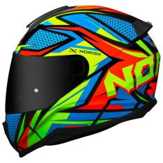 Imagem de Capacete Masculino Norisk Razor Sharp Amarelo Moto Fechado