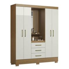 Imagem de Guarda Roupa Capela 4 Portas Paris Atacama / Off White - Aramóveis