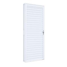 Imagem de Porta de Giro Natural e Laminado de Alumínio Riobras Pronta  215cmx60cm Branco