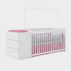 Imagem de Berço Cômoda Gutti Branco Brilho Móveis Estrela