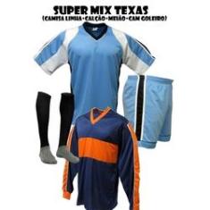 Imagem de Kit 14 Camisa + 14 Calção + 14 Meião + 1 Camisa de Goleiro - Texas Master
