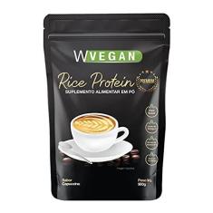 Imagem de W Vegan Rice Protein Premium 900G Embalagem Refil Wvegan Sabor Capuccino Vegano Proteina De Arroz