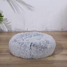 Imagem de Cama de cachorro calmante e cama de gato, Cama redonda aconchegante para cães macios e aconchegantes, pelúcia sintética fofa almofada para cães e gatos pequenos, diâmetro 20 cm