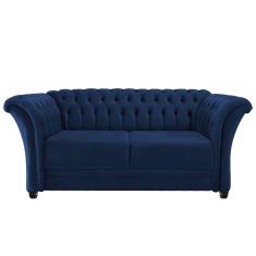 Imagem de Namoradeira Chesterfield Sofia Suede Azul Marinho